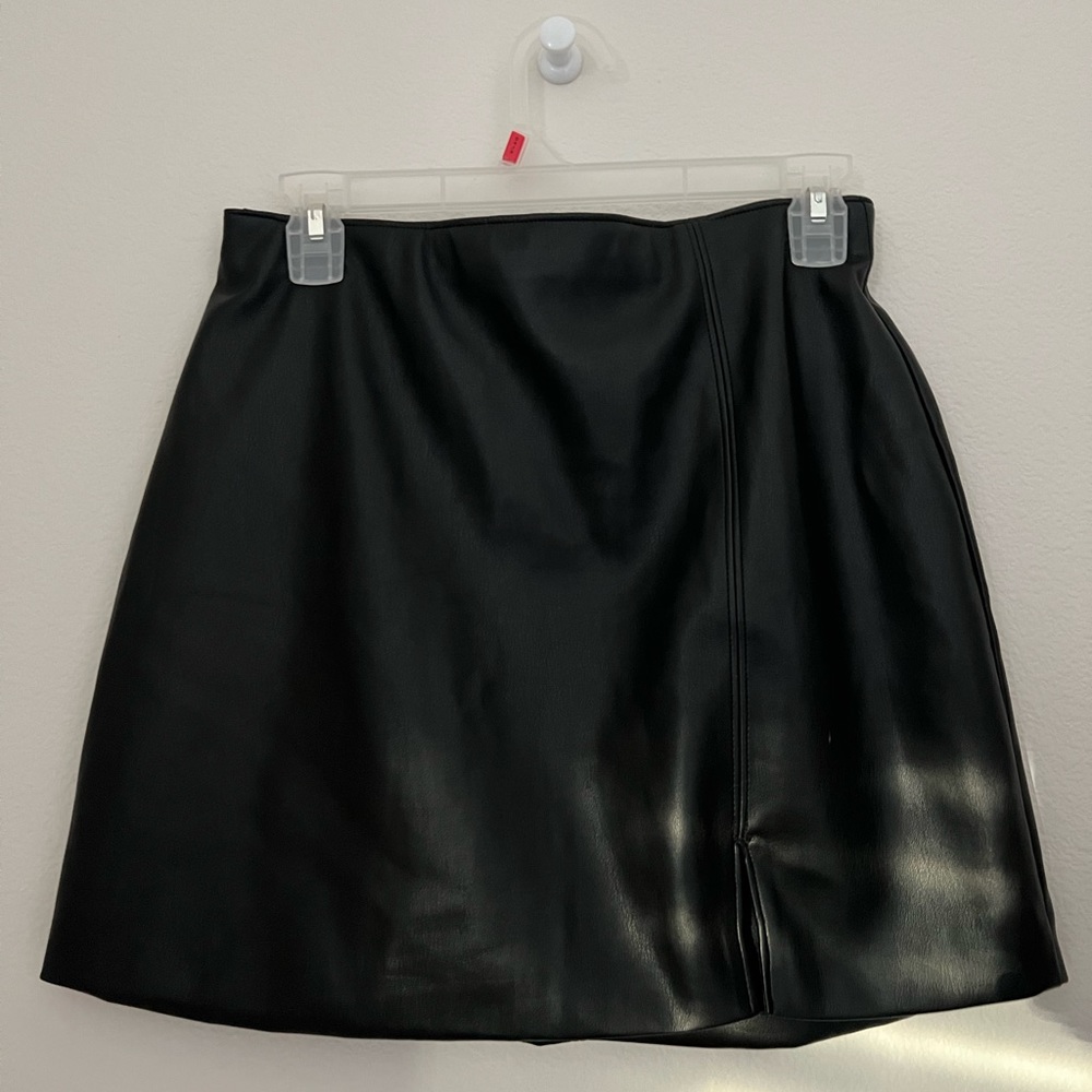 Black Leather Hollister Mini Skirt